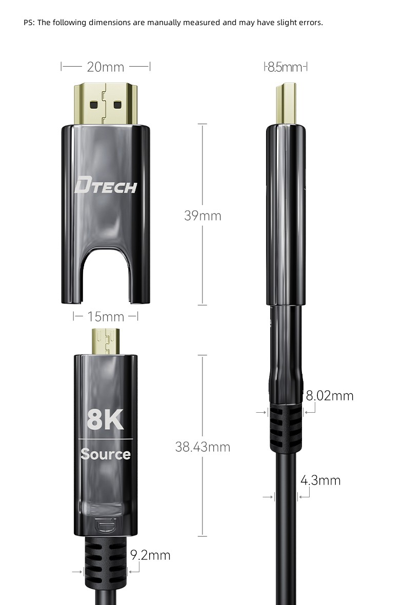 HDMI 2.1 Fiber Optic Cable D-A